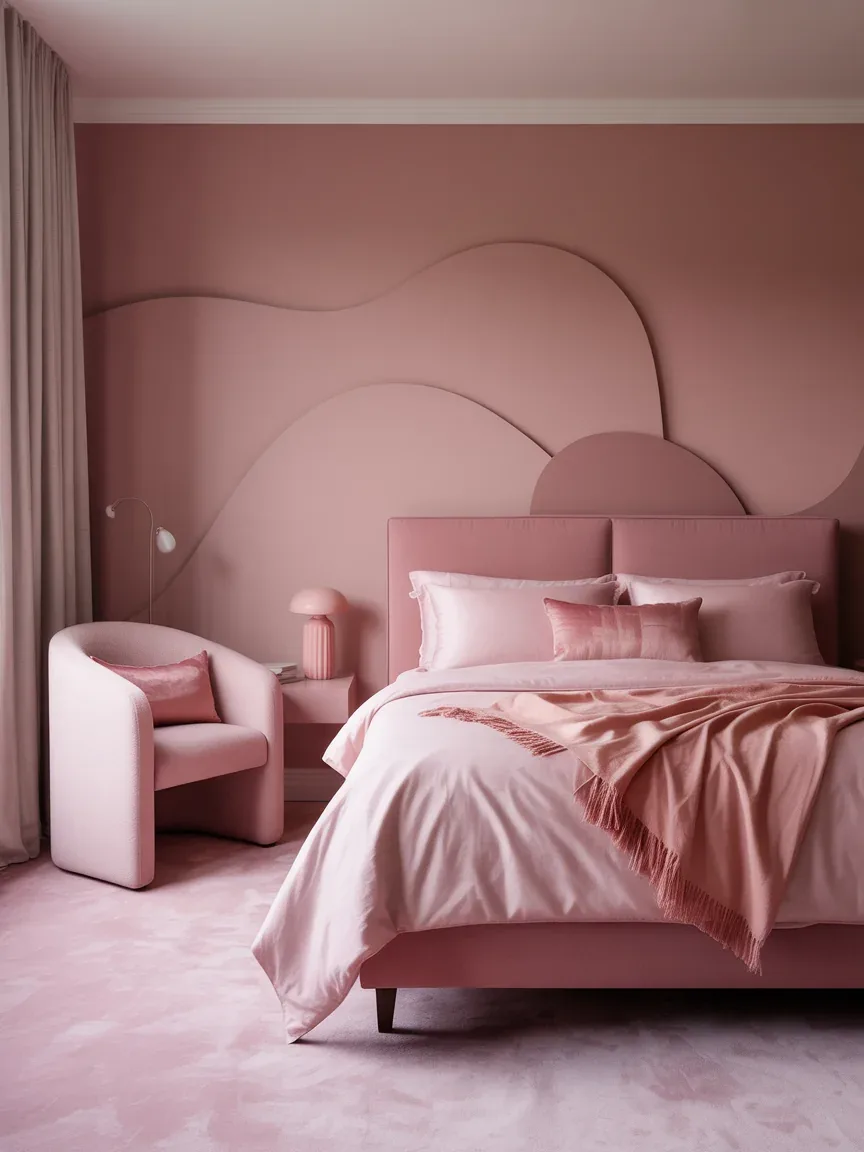 16. Monochromatic Pink Dream Bedroom 16. Monochromatic Pink Dream Bedroom