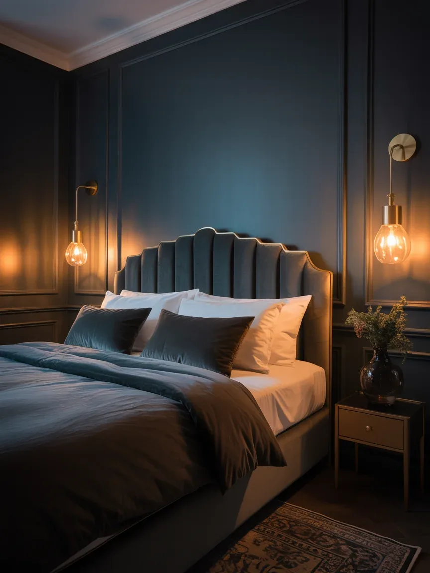 2. Moody Boutique Hotel Bedroom With Dark Walls 2. Moody Boutique Hotel Bedroom With Dark Walls