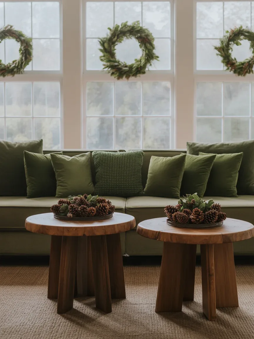 18. Nature-Focused Thanksgiving Living Room With Woodland Details 18. Nature-Focused Thanksgiving Living Room With Woodland Details