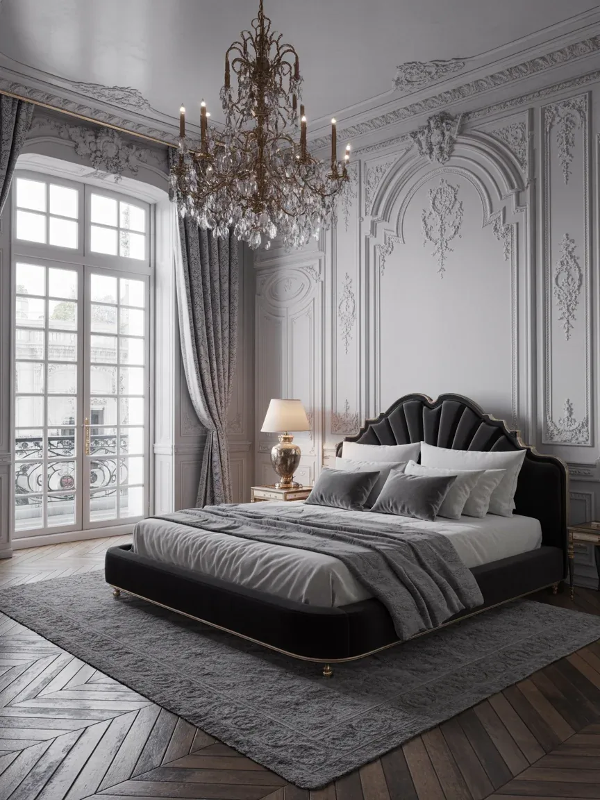 4. Parisian Apartment-Inspired Black and White Elegance 4. Parisian Apartment-Inspired Black and White Elegance