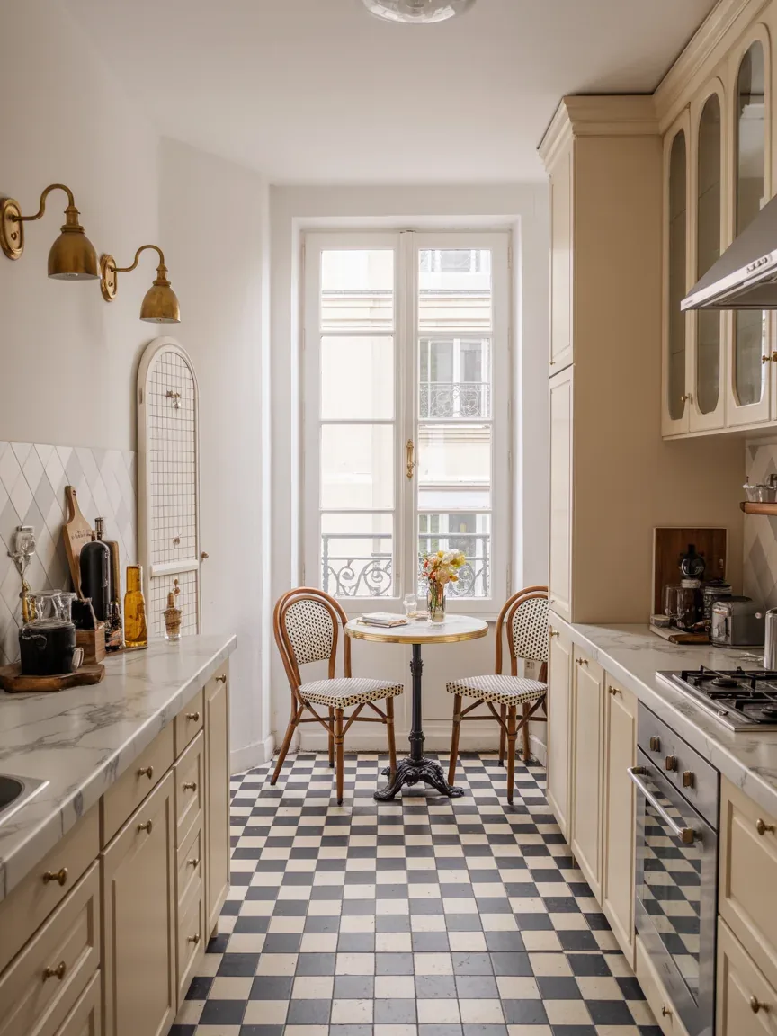 13. Parisian Bistro Kitchen With Chic European Flair 13. Parisian Bistro Kitchen With Chic European Flair