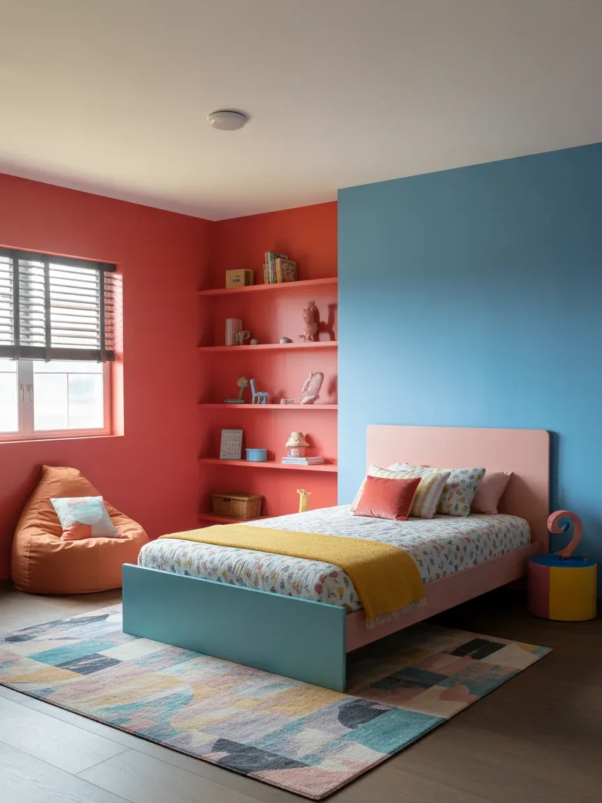 13. Playful Maximalist Kids’ Room With Summer Colors 13. Playful Maximalist Kids’ Room With Summer Colors