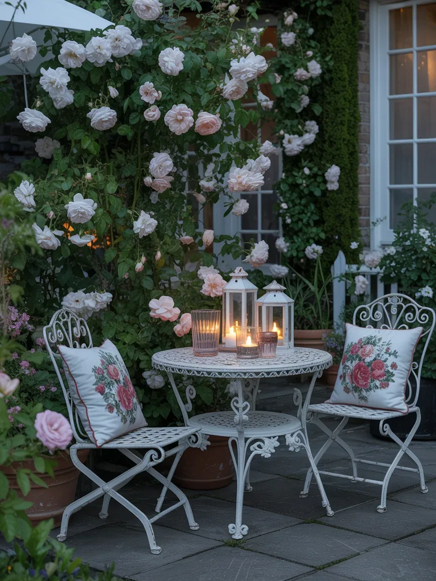 6. Romantic Garden Patio With Vintage Details 6. Romantic Garden Patio With Vintage Details