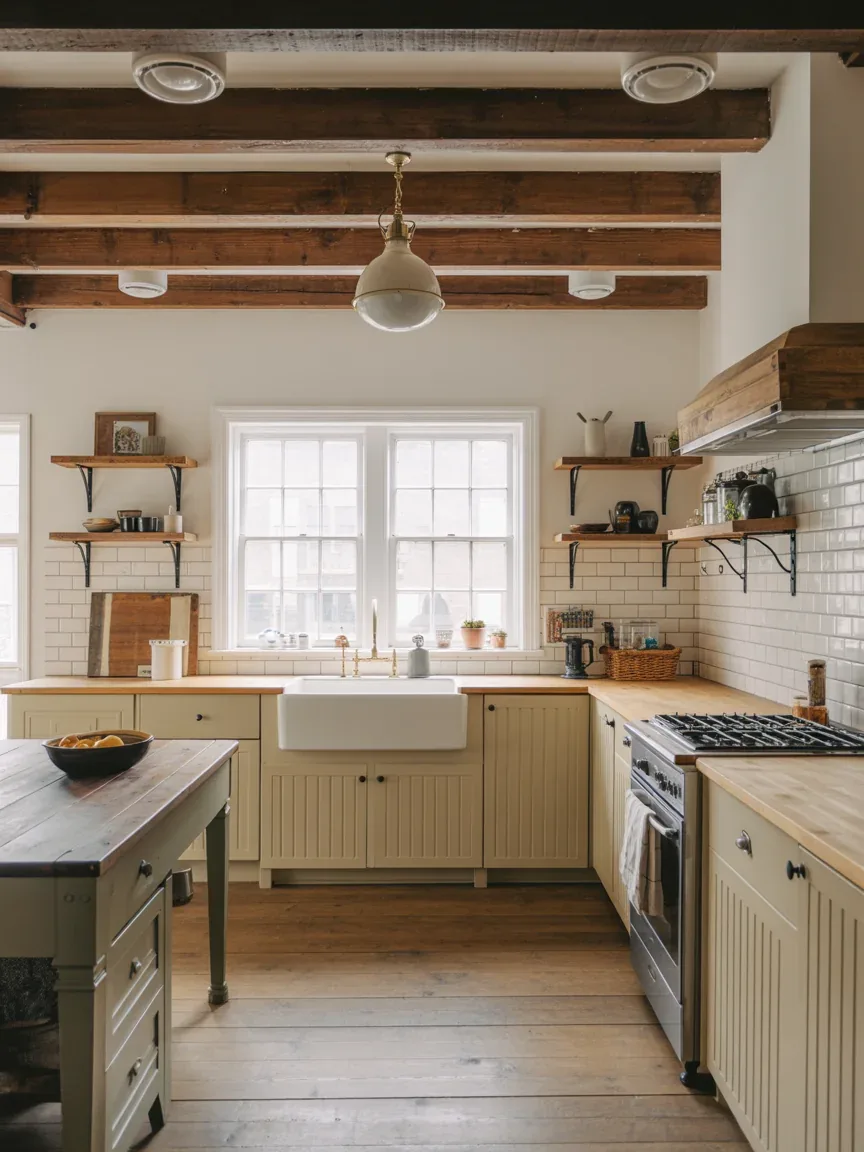 9. Rustic Beam Ceiling With Modern Farmhouse Balance 9. Rustic Beam Ceiling With Modern Farmhouse Balance