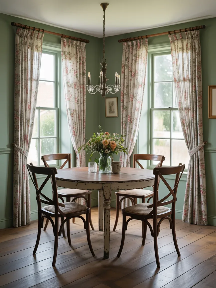 11. Rustic Cottage Dining Corner With Vintage Charm 11. Rustic Cottage Dining Corner With Vintage Charm