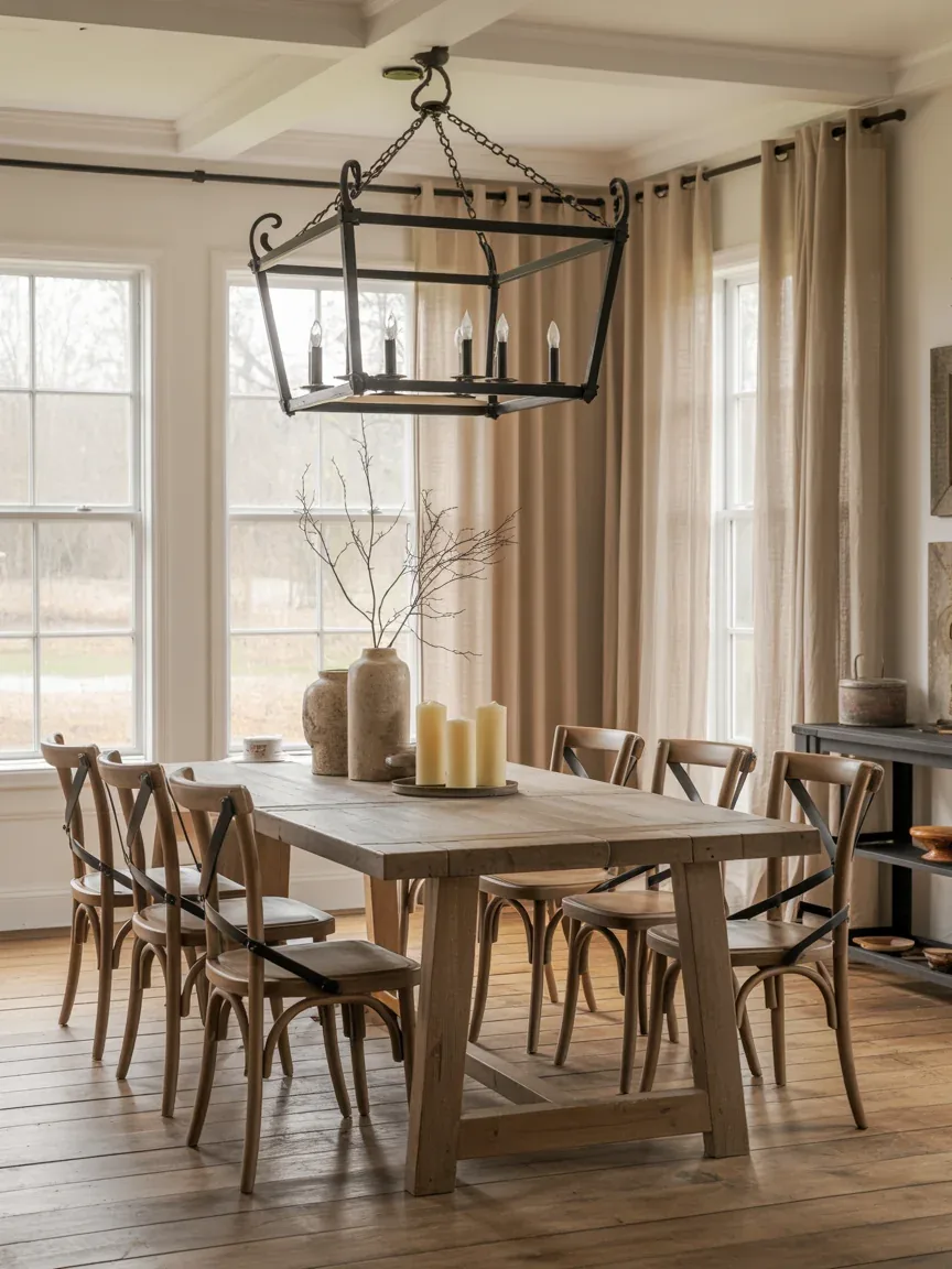 2. Rustic Farmhouse Charm With Lantern Chandeliers 2. Rustic Farmhouse Charm With Lantern Chandeliers