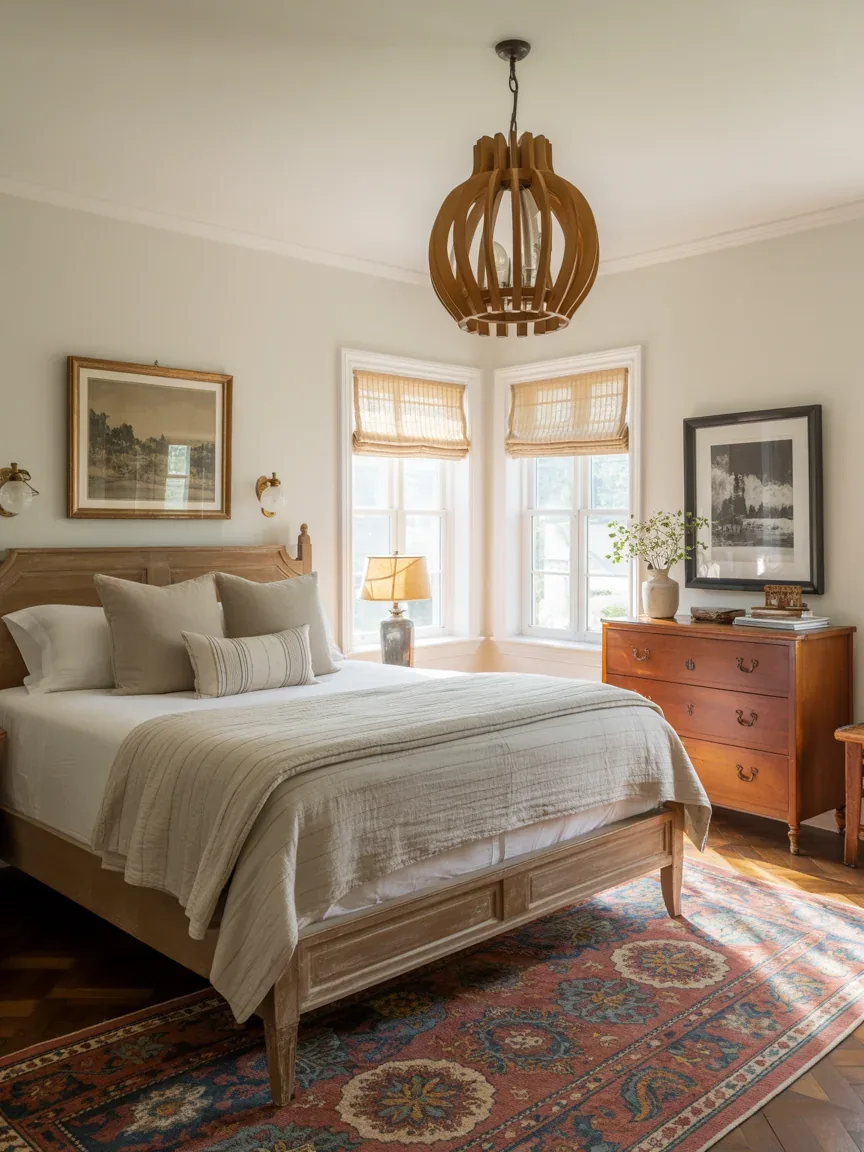 15. Rustic Guest Bedroom With Lantern Pendant Charm 15. Rustic Guest Bedroom With Lantern Pendant Charm