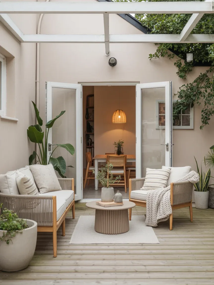 10. Scandinavian Patio With Soft Neutral Layers 10. Scandinavian Patio With Soft Neutral Layers