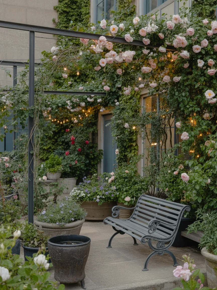 11. Secret Garden Patio Overflowing With Flowers 11. Secret Garden Patio Overflowing With Flowers