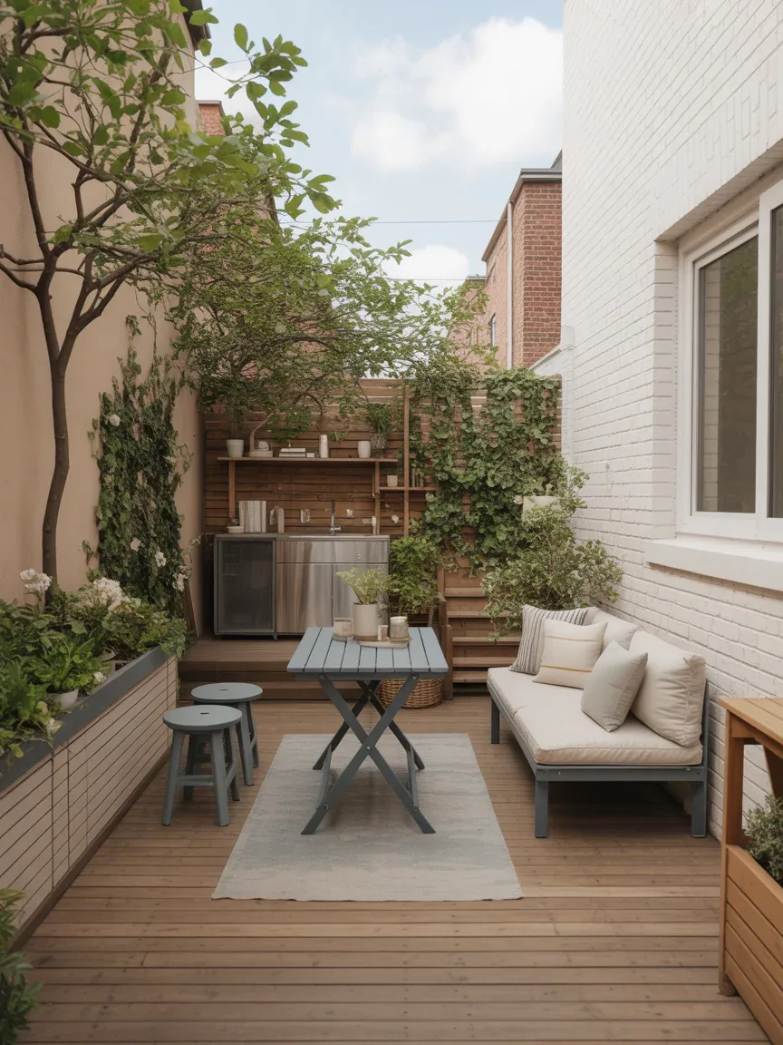 16. Small-Space Backyard With Smart Foldable Furniture 16. Small-Space Backyard With Smart Foldable Furniture