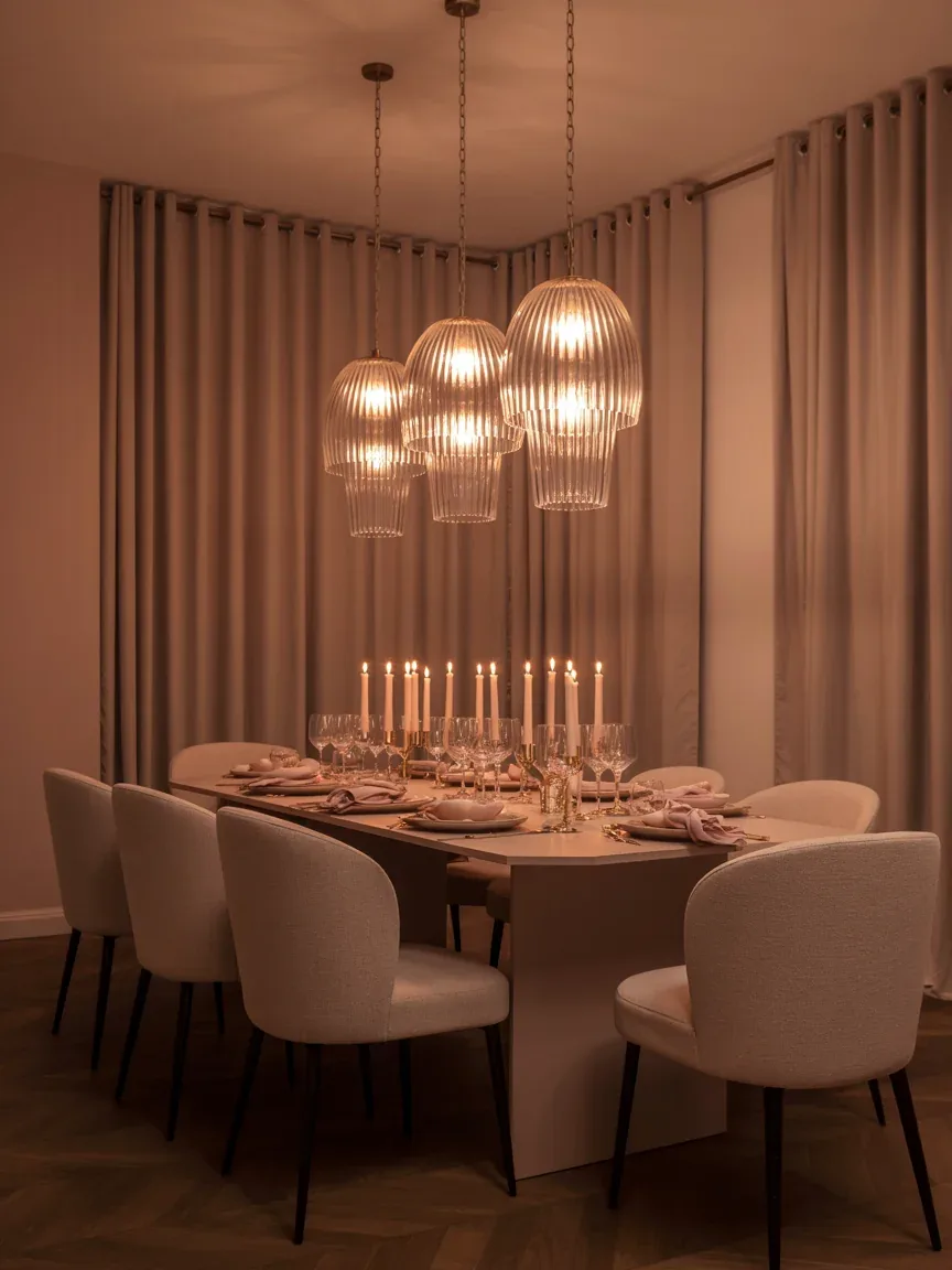 14. Soft Romantic Dining Room With Candlelight Layers 14. Soft Romantic Dining Room With Candlelight Layers