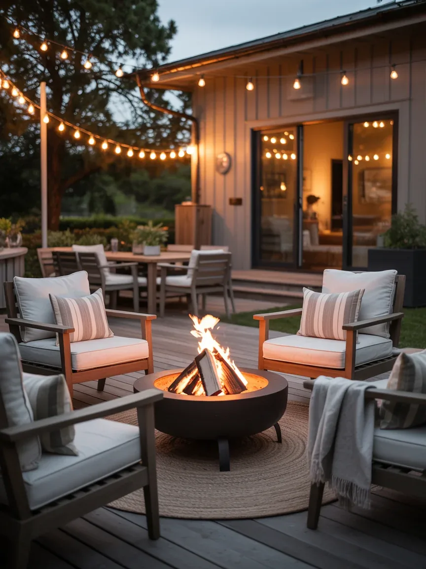 17. Sunset Lounge Patio Designed Around Firelight 17. Sunset Lounge Patio Designed Around Firelight