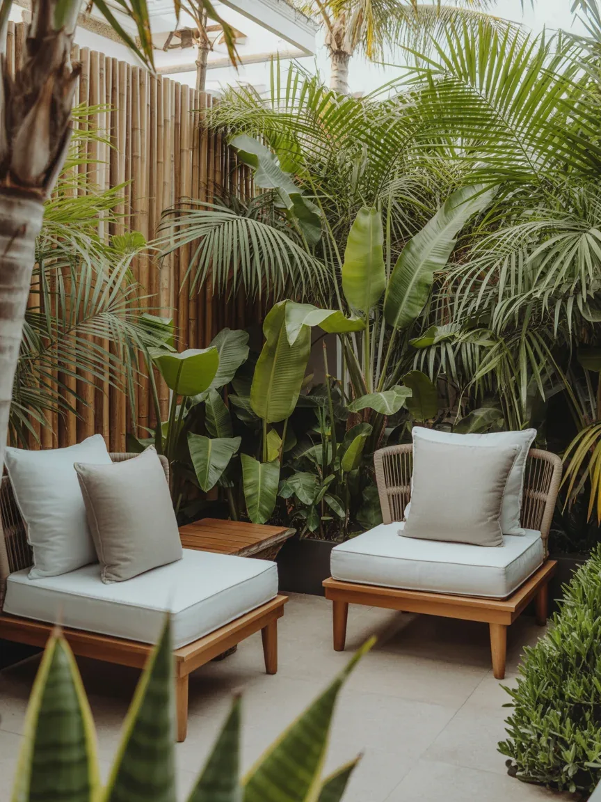 5. Tropical Resort Patio With Lush Greenery 5. Tropical Resort Patio With Lush Greenery