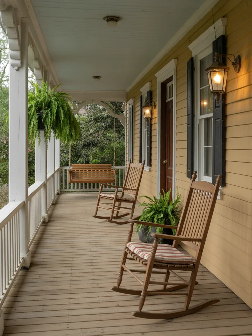 13. Vintage Americana Porch With Timeless Charm 13. Vintage Americana Porch With Timeless Charm