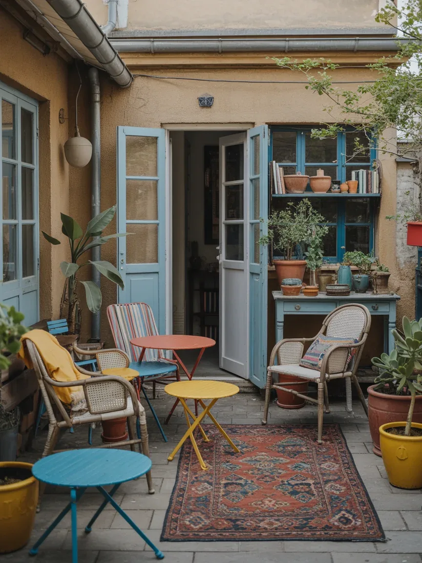 13. Vintage Eclectic Patio Full Of Personality 13. Vintage Eclectic Patio Full Of Personality