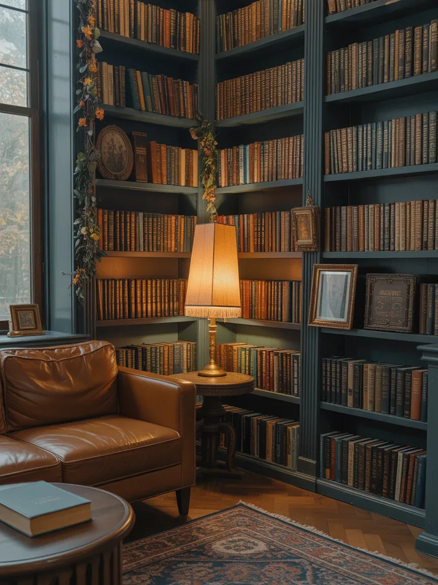 7. Vintage Library Shelves With Cozy Academic Vibes 7. Vintage Library Shelves With Cozy Academic Vibes