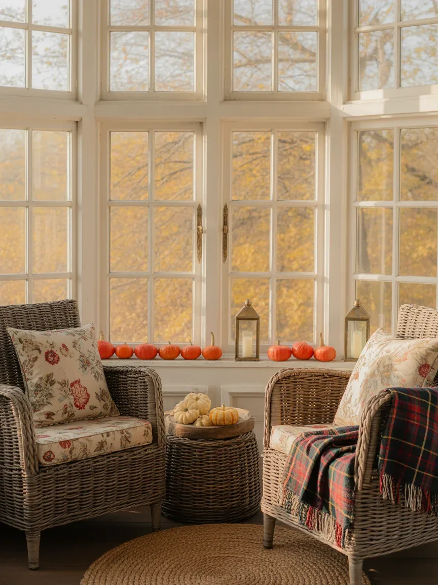 9. Vintage-Inspired Thanksgiving Sunroom 9. Vintage-Inspired Thanksgiving Sunroom