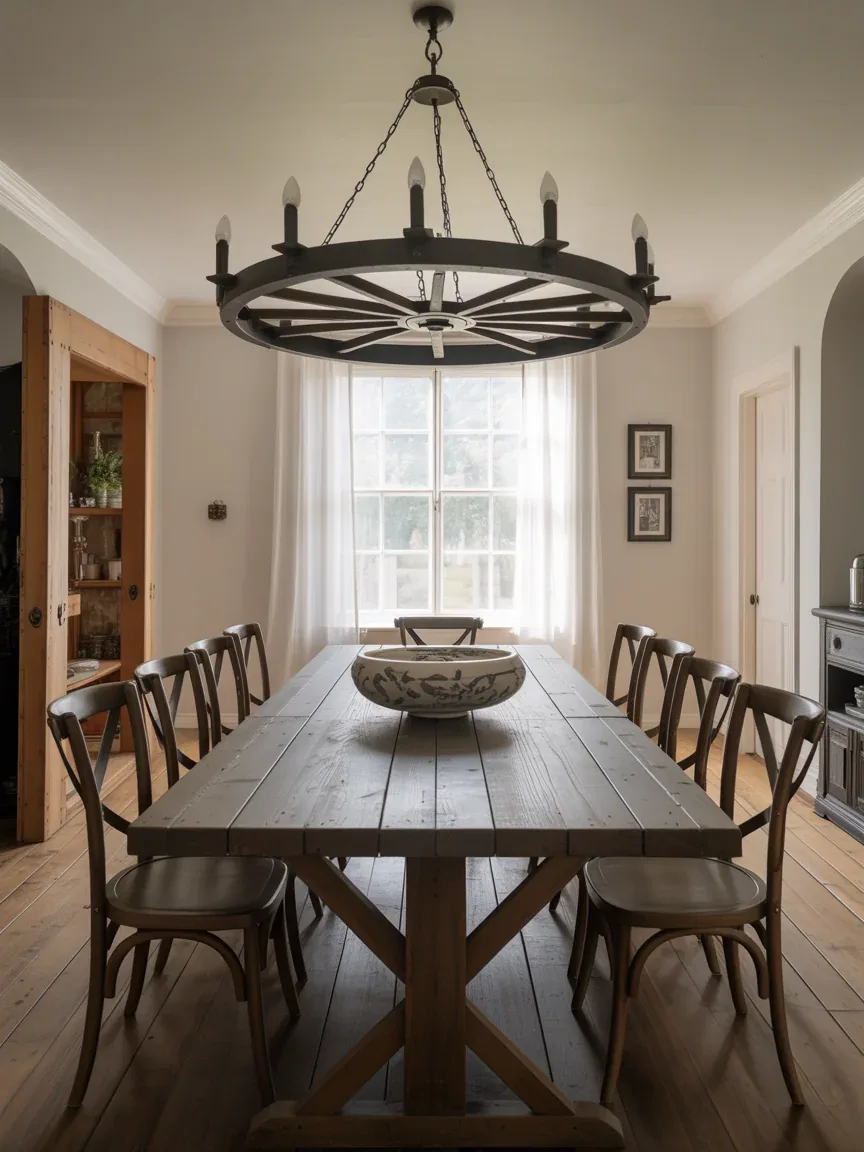 3. Wagon Wheel Chandelier Dining Room Retreat 3. Wagon Wheel Chandelier Dining Room Retreat