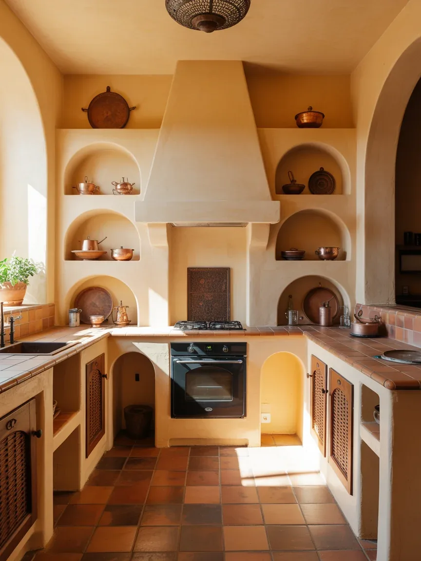 17. Warm Mediterranean Kitchen With Old-World Texture 17. Warm Mediterranean Kitchen With Old-World Texture