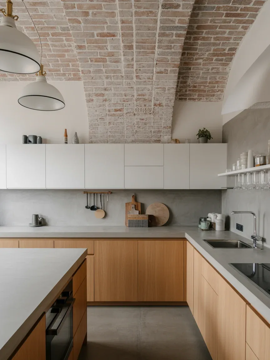 15. Whitewashed Brick Ceiling With Urban Texture 15. Whitewashed Brick Ceiling With Urban Texture