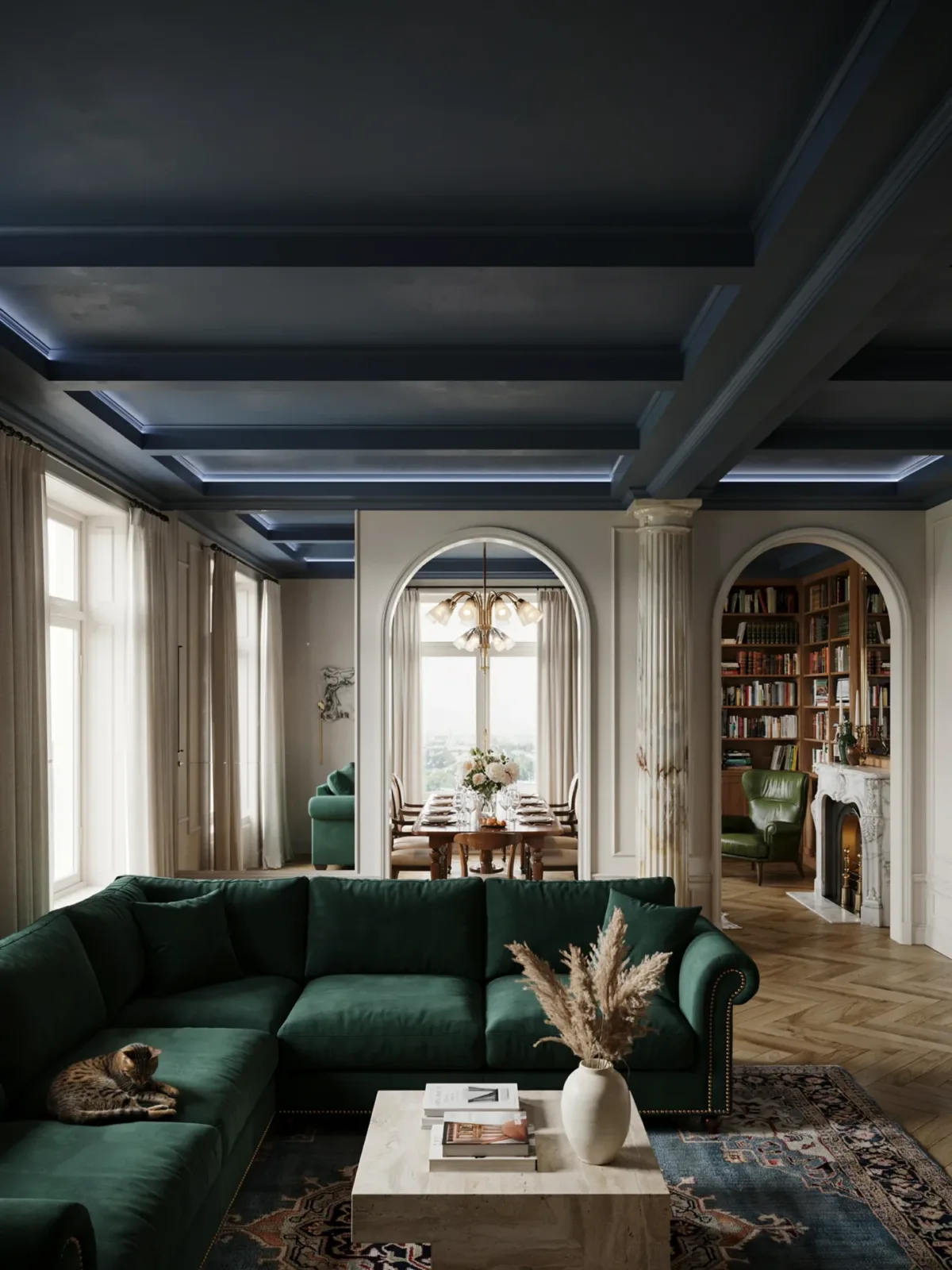 16 Dark Blue Ceiling Ideas That Make Rooms Feel Elegant, Dramatic, and Unique