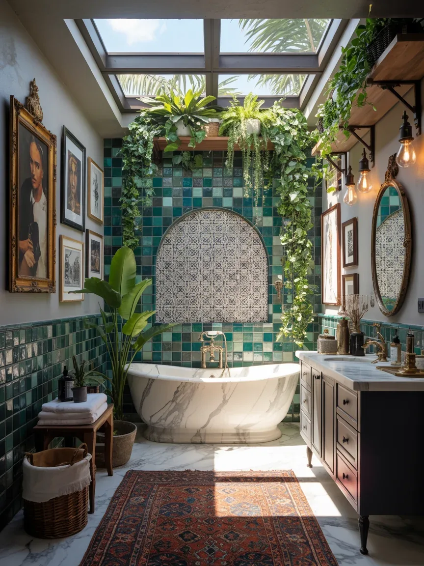 16 Eclectic Bathroom Ideas That Add Character, Charm, and Artistic Style Instantly
