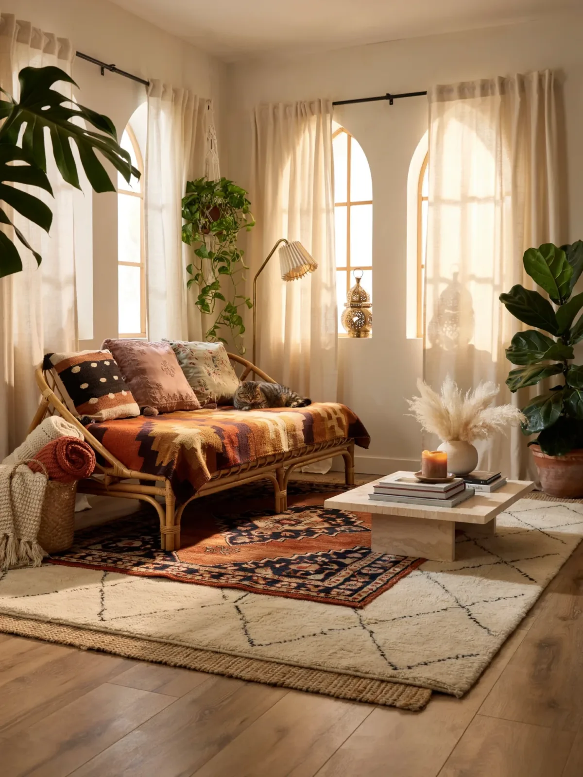 18 Boho Area Rugs in Living Room Ideas That Add Warmth, Texture, and Effortless Style