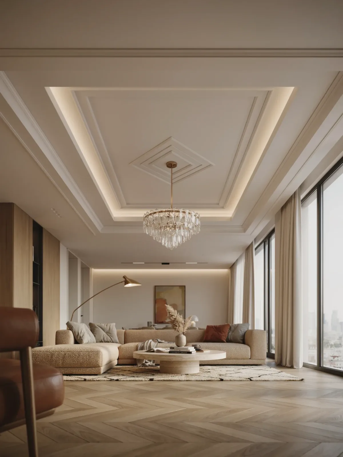 18 Gypsum Ceiling Design Living Rooms That Add Style, Depth, and Modern Elegance