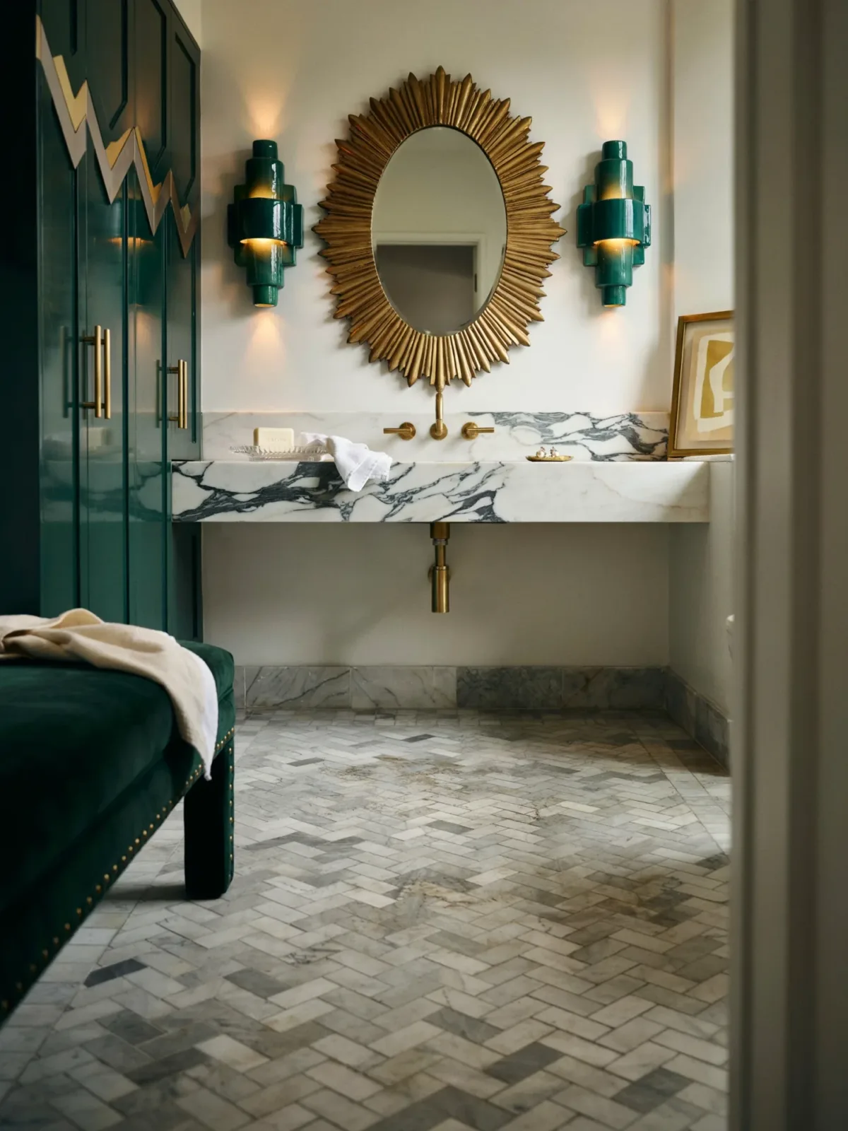 14. Art Deco Bathroom With Bold Sophistication 14. Art Deco Bathroom With Bold Sophistication