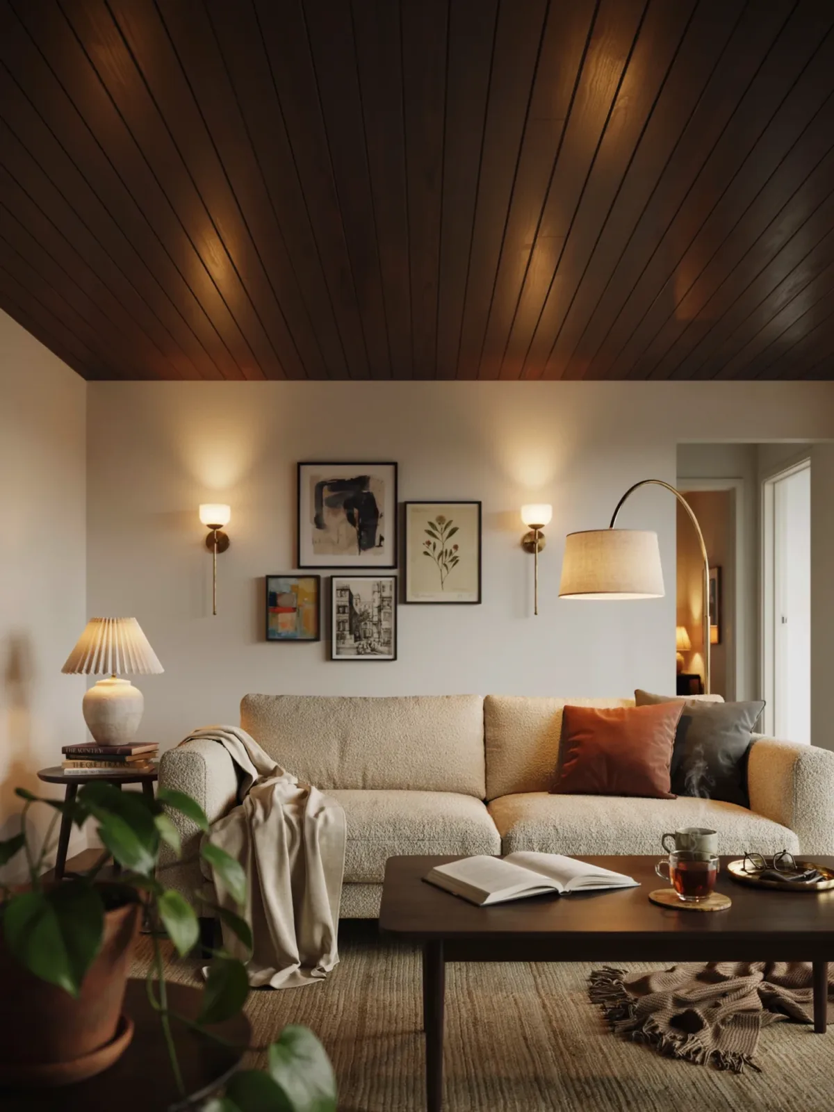 Balance Dark Ceilings with Light Elements