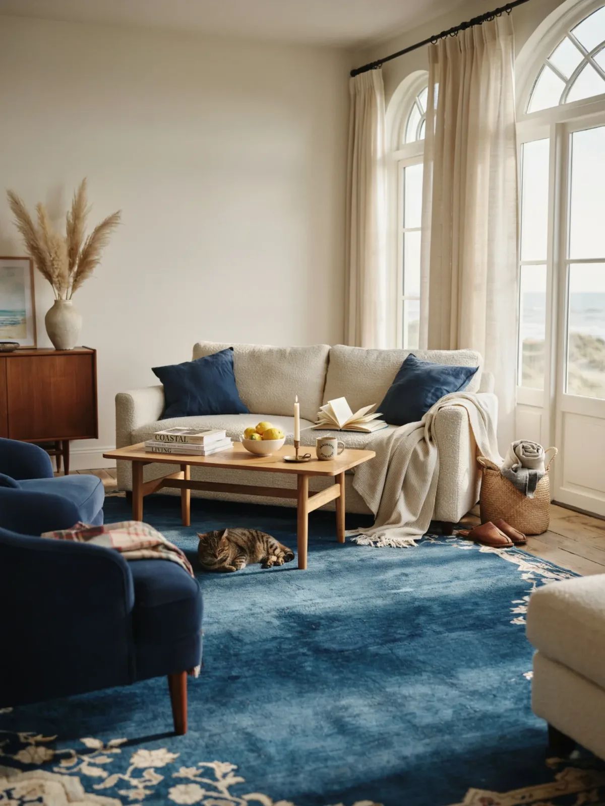 Blue Area Rugs in Living Room Design Inspiration for a Fresh and Relaxing Interior You'll Love