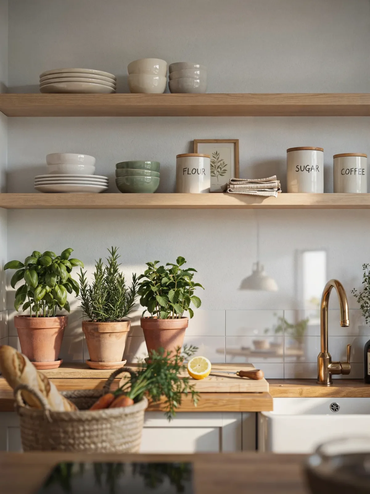 8. Bright Open Shelving Showcase