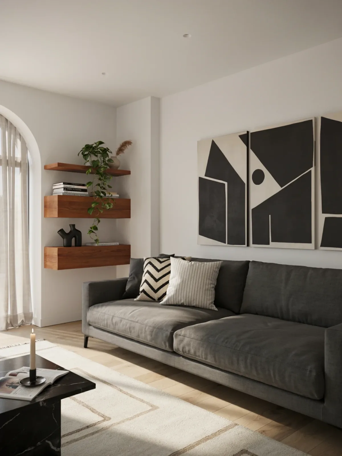 13. Chic Black and White Modern Space 13. Chic Black and White Modern Space