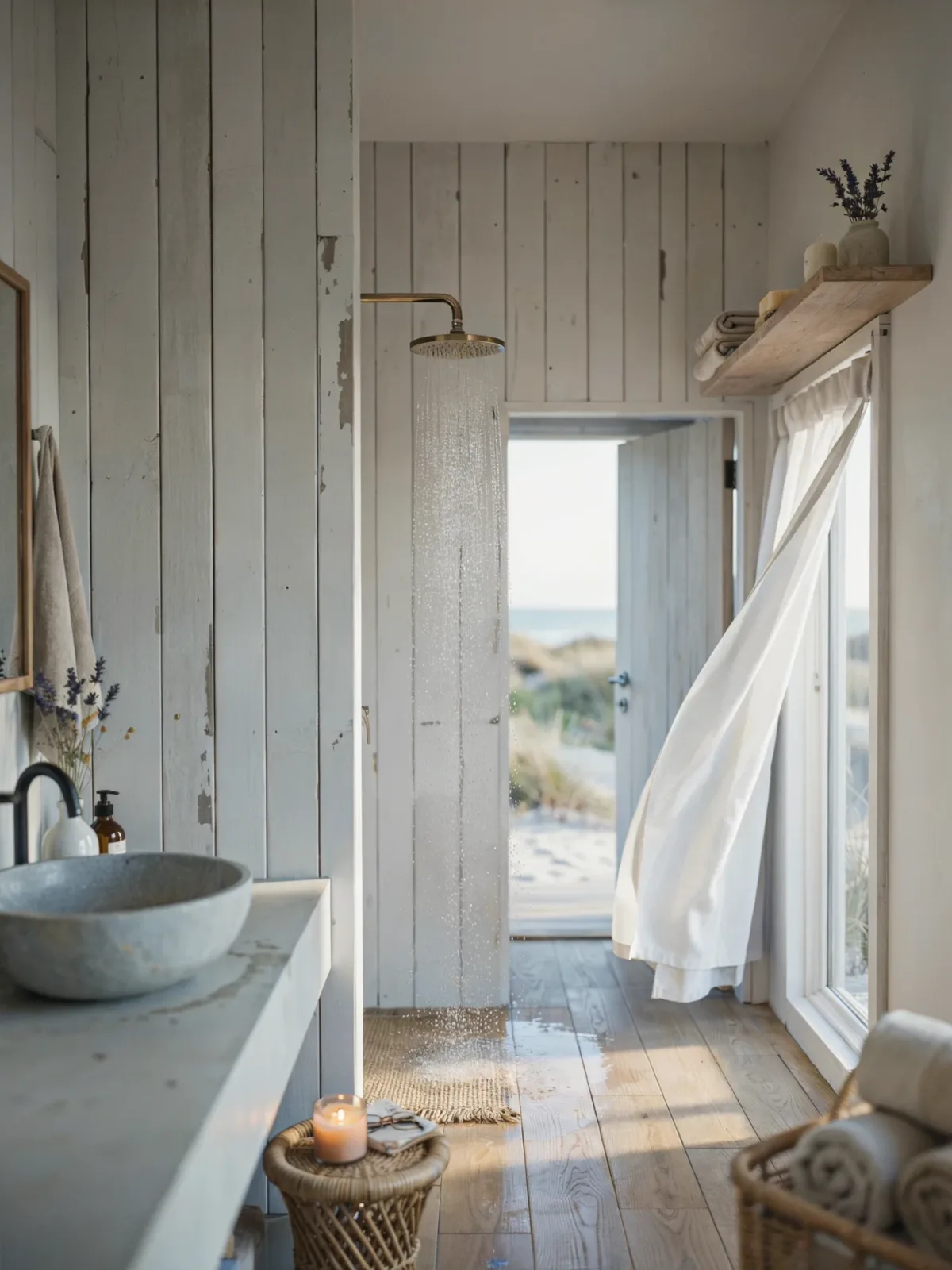 7. Coastal Outdoor Bathroom With Ocean-Inspired Style 7. Coastal Outdoor Bathroom With Ocean-Inspired Style