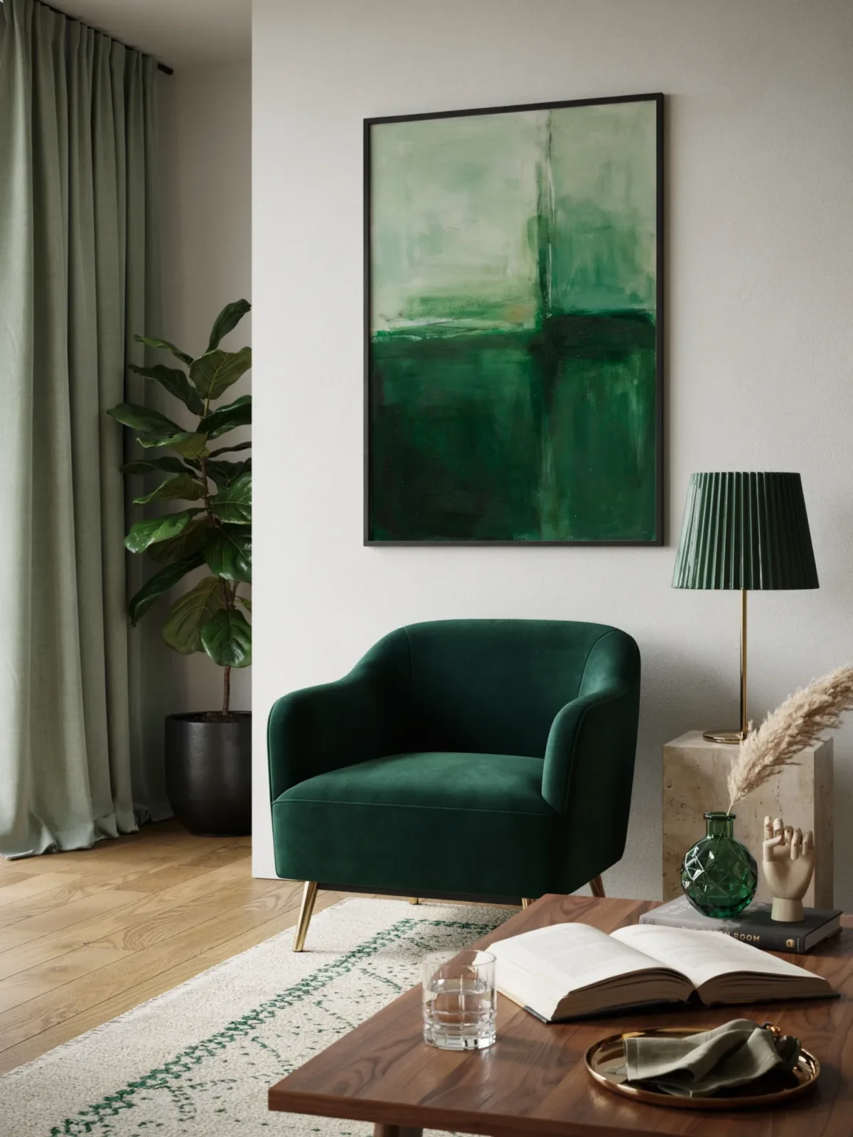 16. Color-Drenched Contemporary Living Room 16. Color-Drenched Contemporary Living Room