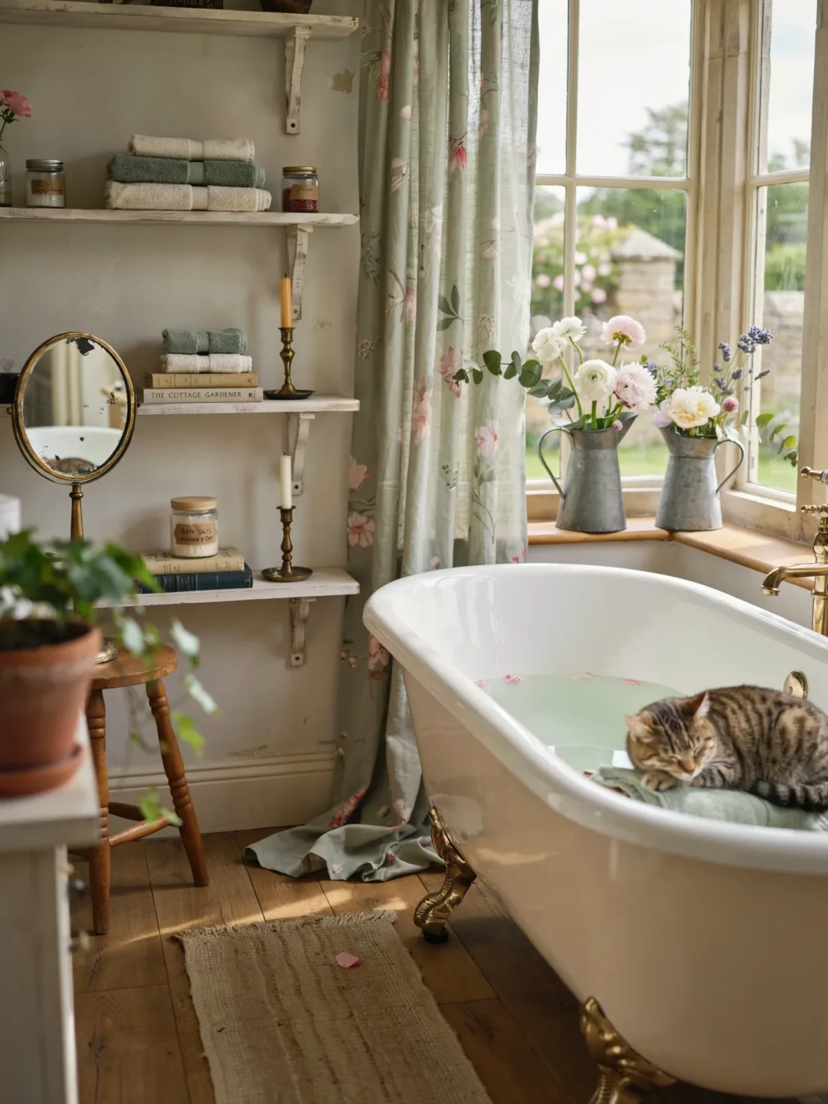 8. Cottagecore Bathroom With Cozy Storybook Style 8. Cottagecore Bathroom With Cozy Storybook Style