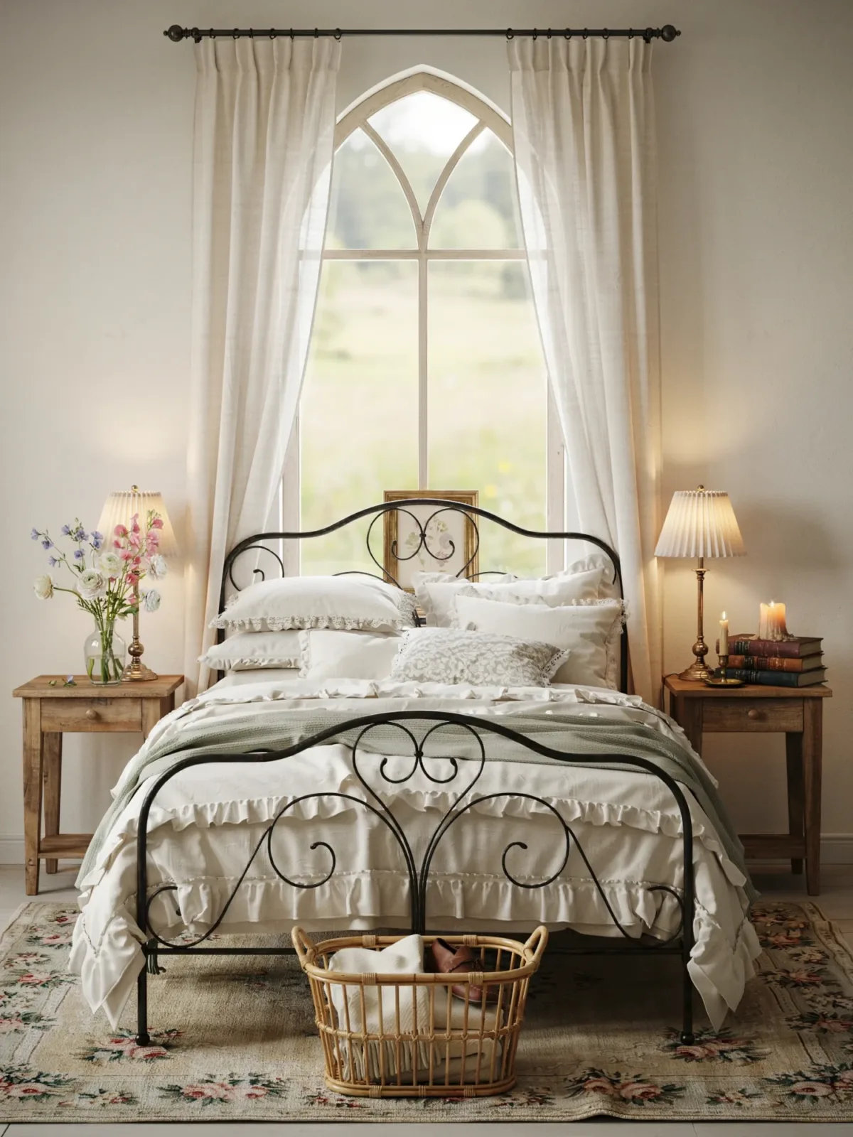 10. Cottagecore Dream With Floral Rug 10. Cottagecore Dream With Floral Rug