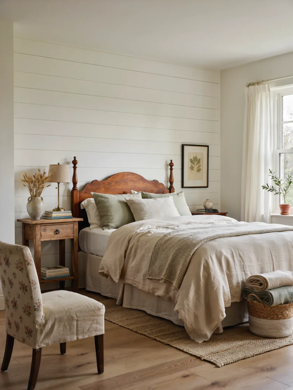 12. Cozy Shiplap Farmhouse Wall 12. Cozy Shiplap Farmhouse Wall