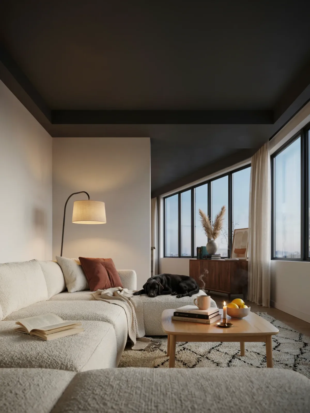 Dark Ceiling Living Room Design Ideas for Achieving a Modern and Cozy Atmosphere