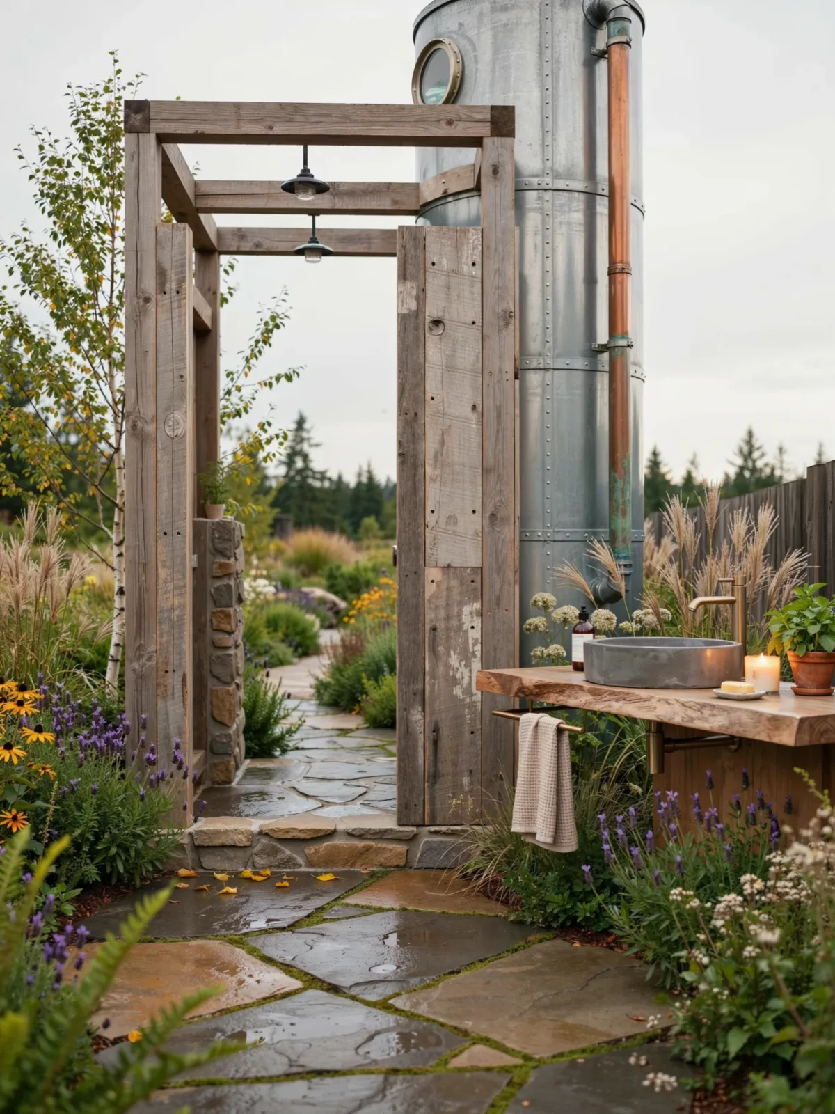 16. Eco-Friendly Natural Outdoor Bathroom 16. Eco-Friendly Natural Outdoor Bathroom
