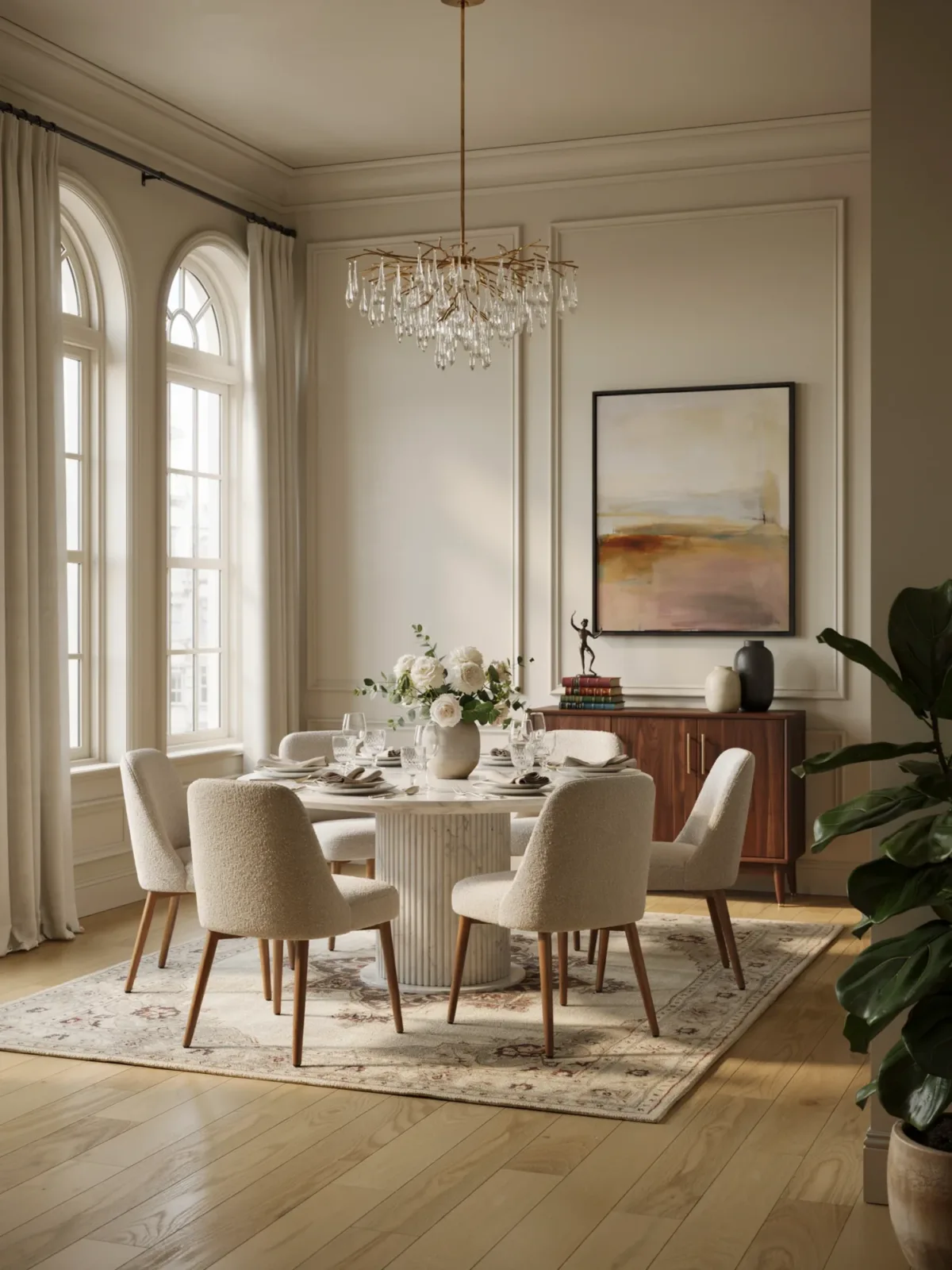 7. Elegant Picture Frame Molding Wall 7. Elegant Picture Frame Molding Wall