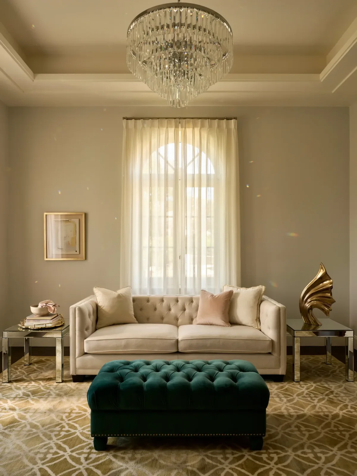 12. Glam Living Room With Statement Accessories 12. Glam Living Room With Statement Accessories
