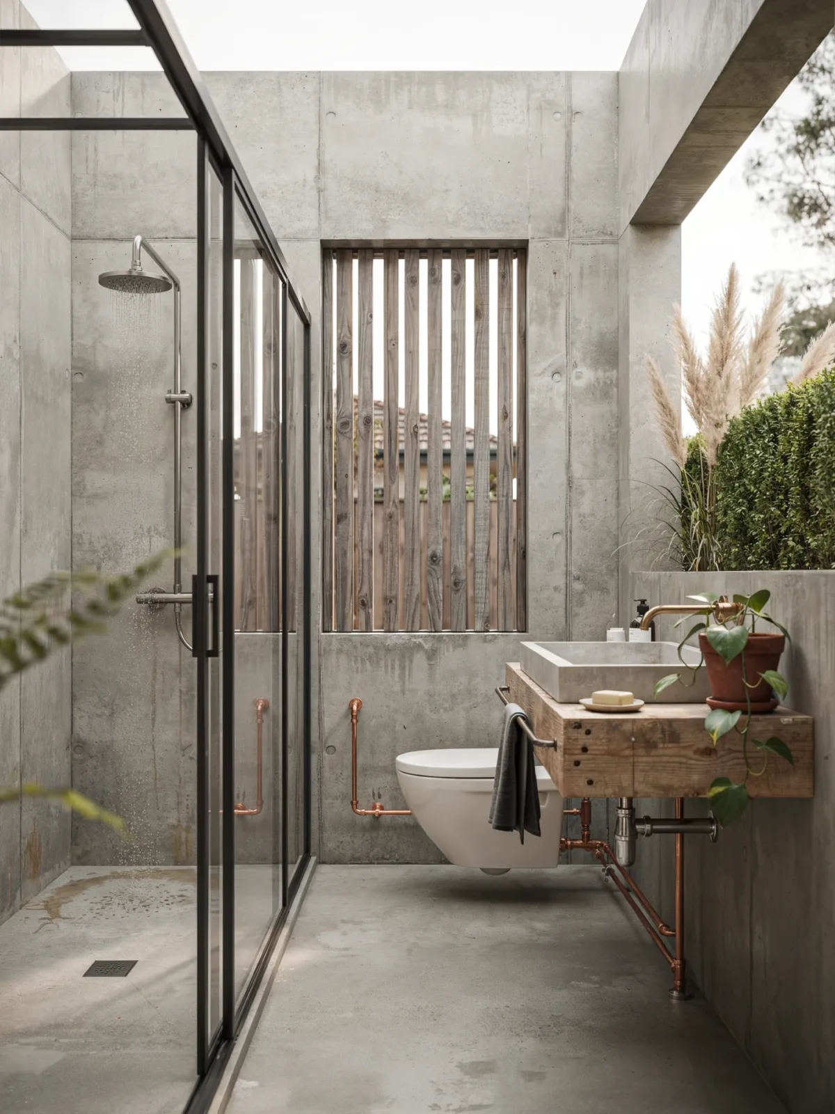14. Industrial Outdoor Bathroom With Urban Edge 14. Industrial Outdoor Bathroom With Urban Edge