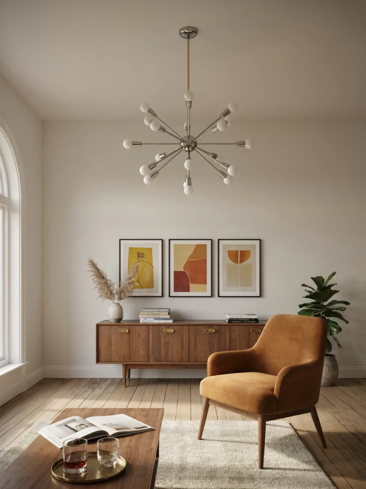 4. Mid-Century Modern Statement Space 4. Mid-Century Modern Statement Space