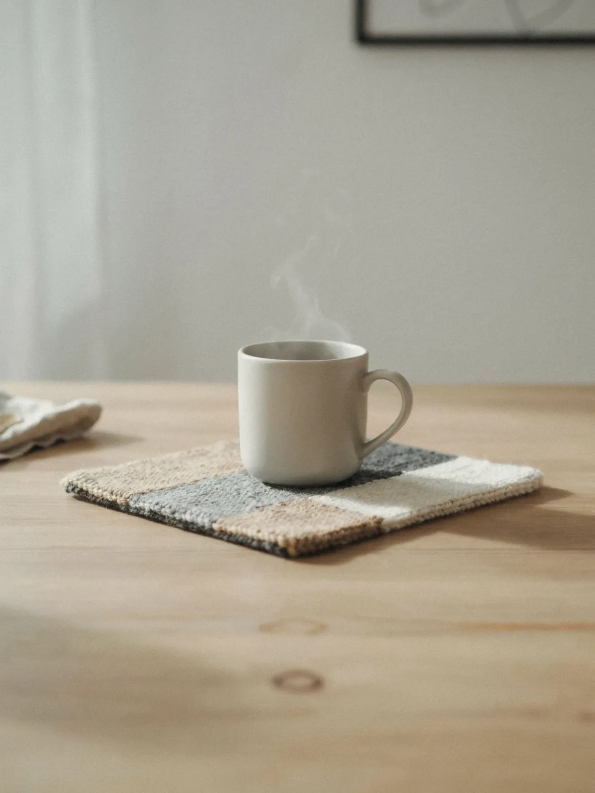 9. Minimalist Scandinavian Mug Rug 9. Minimalist Scandinavian Mug Rug