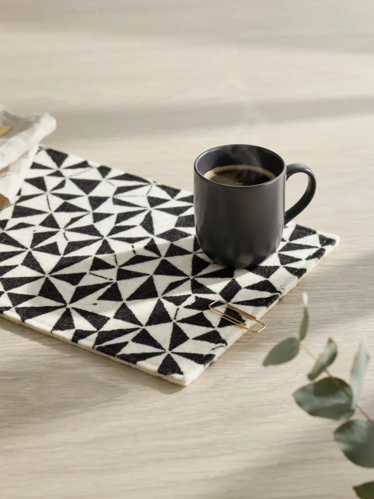 3. Modern Geometric Triangle Mug Rug 3. Modern Geometric Triangle Mug Rug