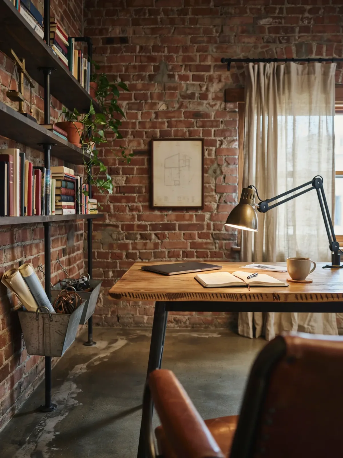 5. Modern Industrial Loft-Inspired Workspace 5. Modern Industrial Loft-Inspired Workspace