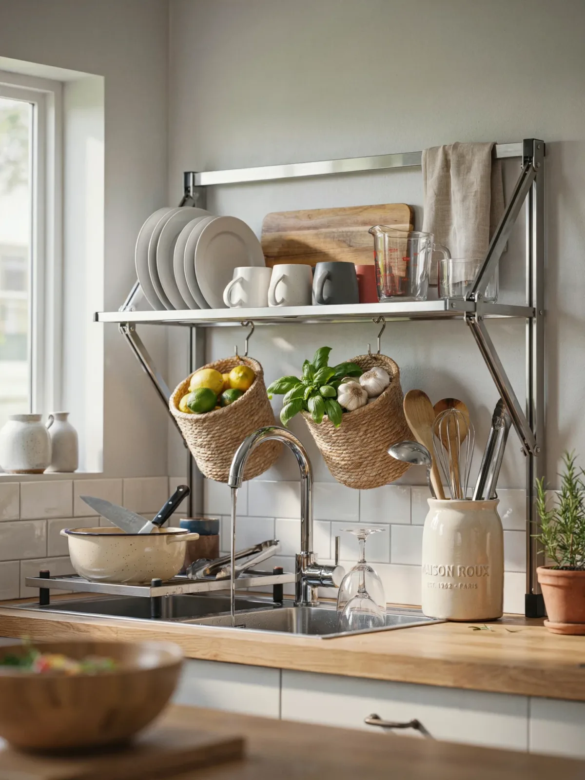 4. Over-The-Sink Storage Station