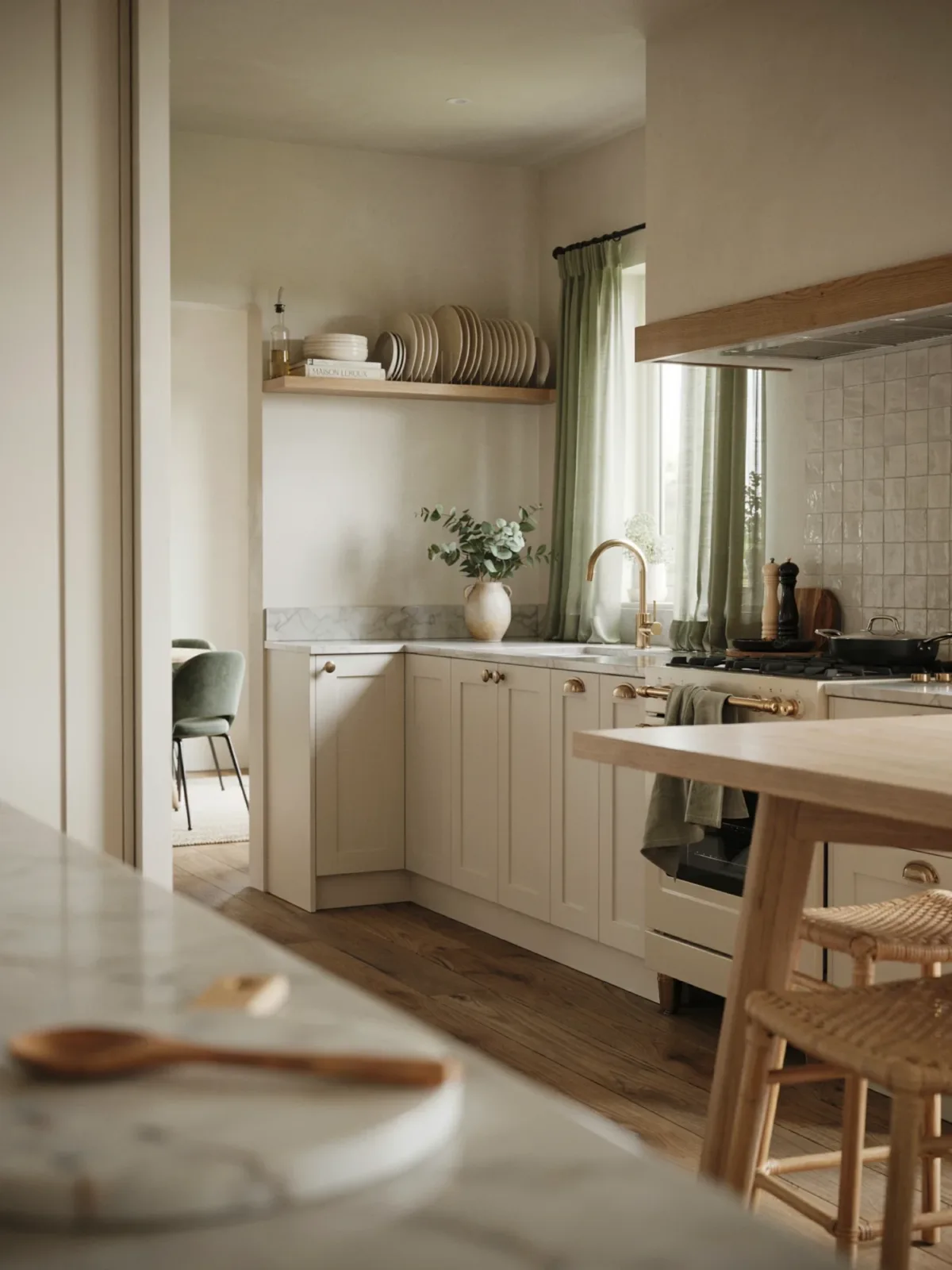 Pair Off White Cabinets With Complementary Materials Pair Off White Cabinets With Complementary Materials