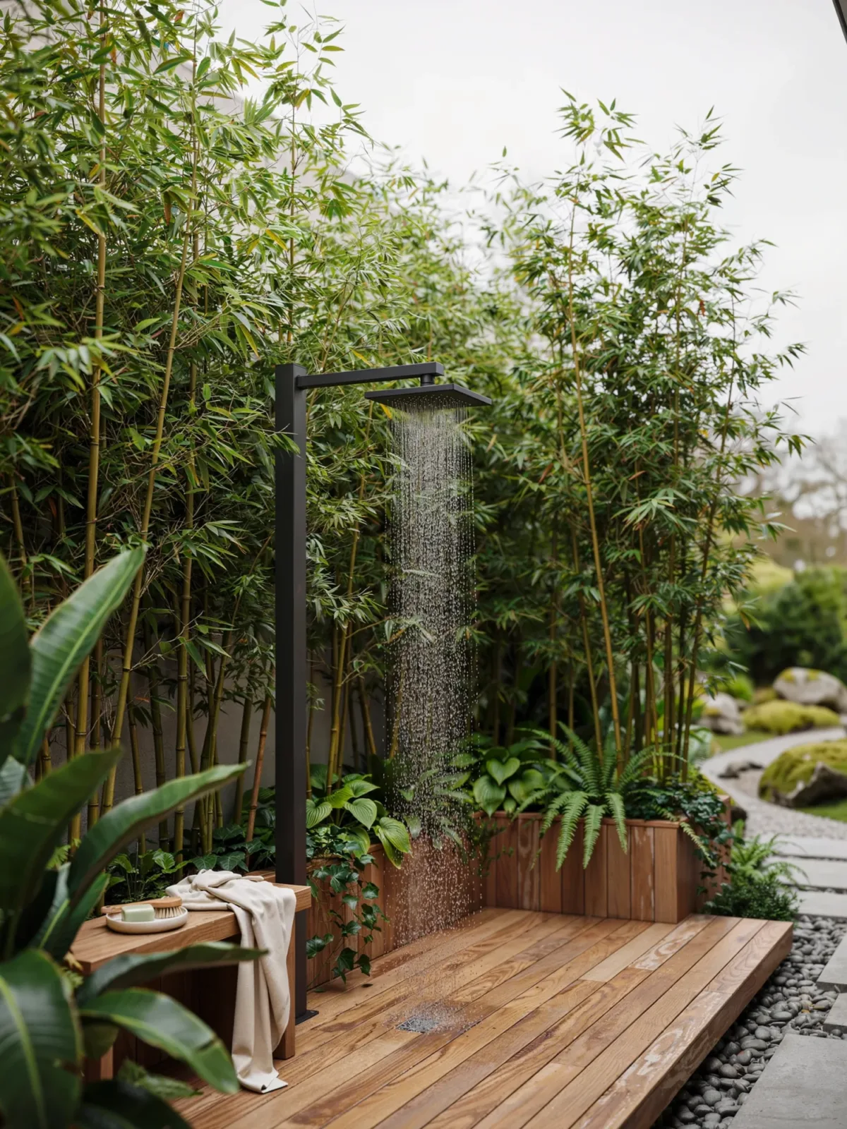 13. Private Bamboo-Enclosed Shower Garden 13. Private Bamboo-Enclosed Shower Garden